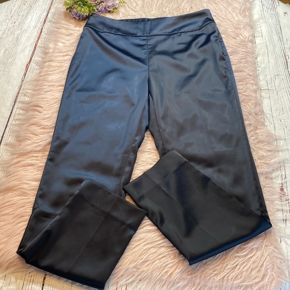 DONATING 9/1 Soft Surroundings Dark Navy Silky Trouser Pants sz S - Picture 1 of 12